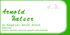 arnold walser business card
